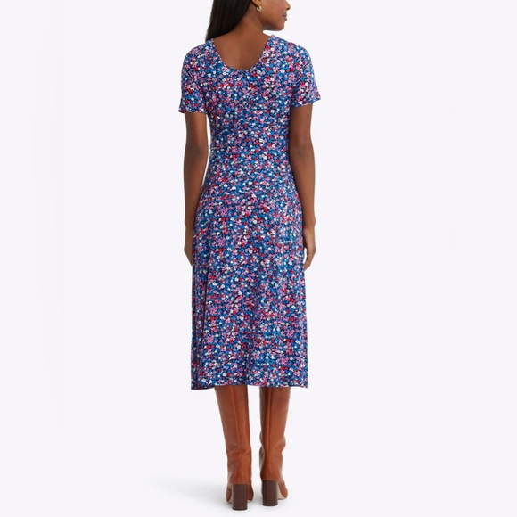 DRAPER JAMES Tammy Midi T-Shirt Dress - Spring Whispy Floral, Large - Picture 2 of 3